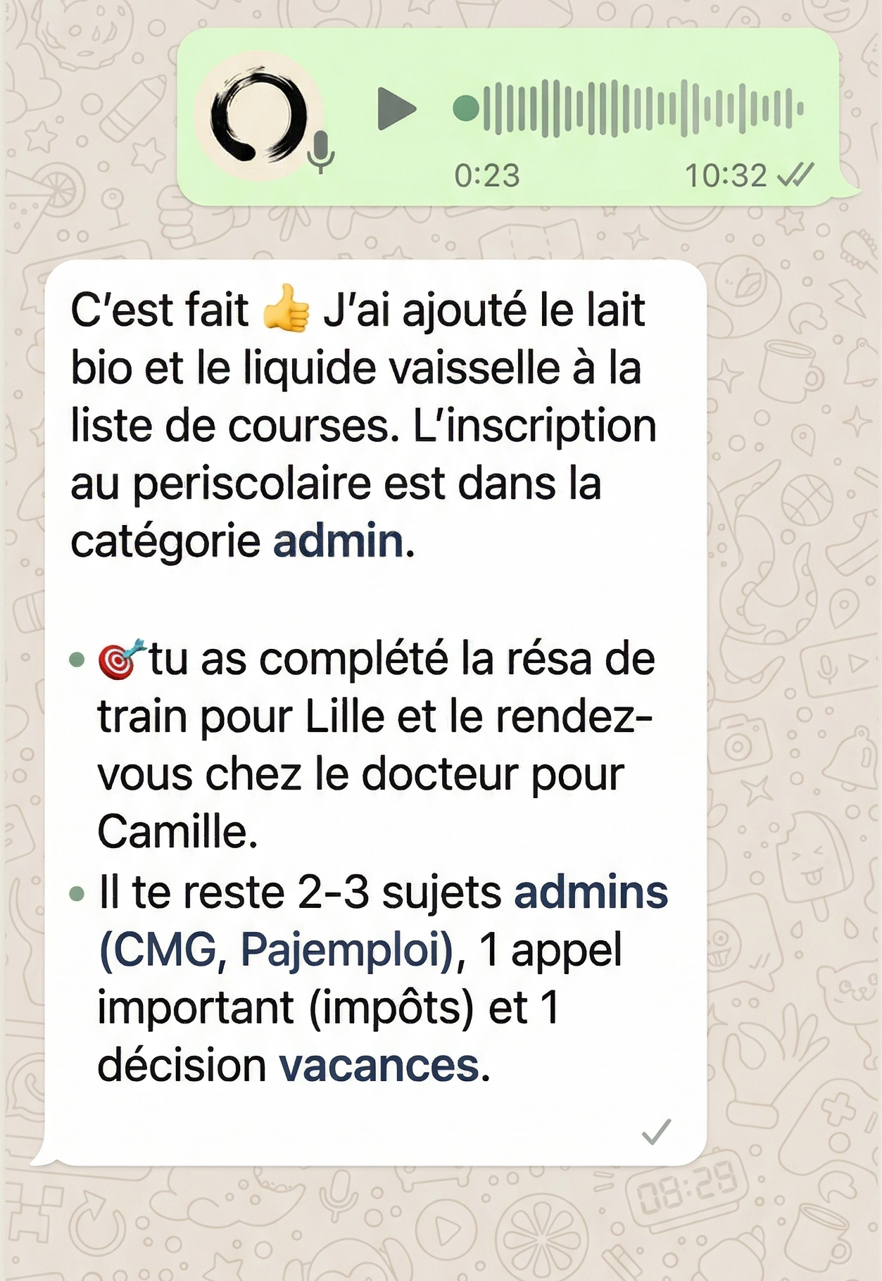 WhatsApp AI response